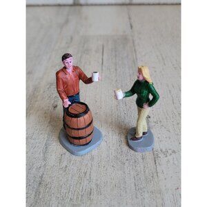 Lemax cheers! Man woman couple village accessory xmas